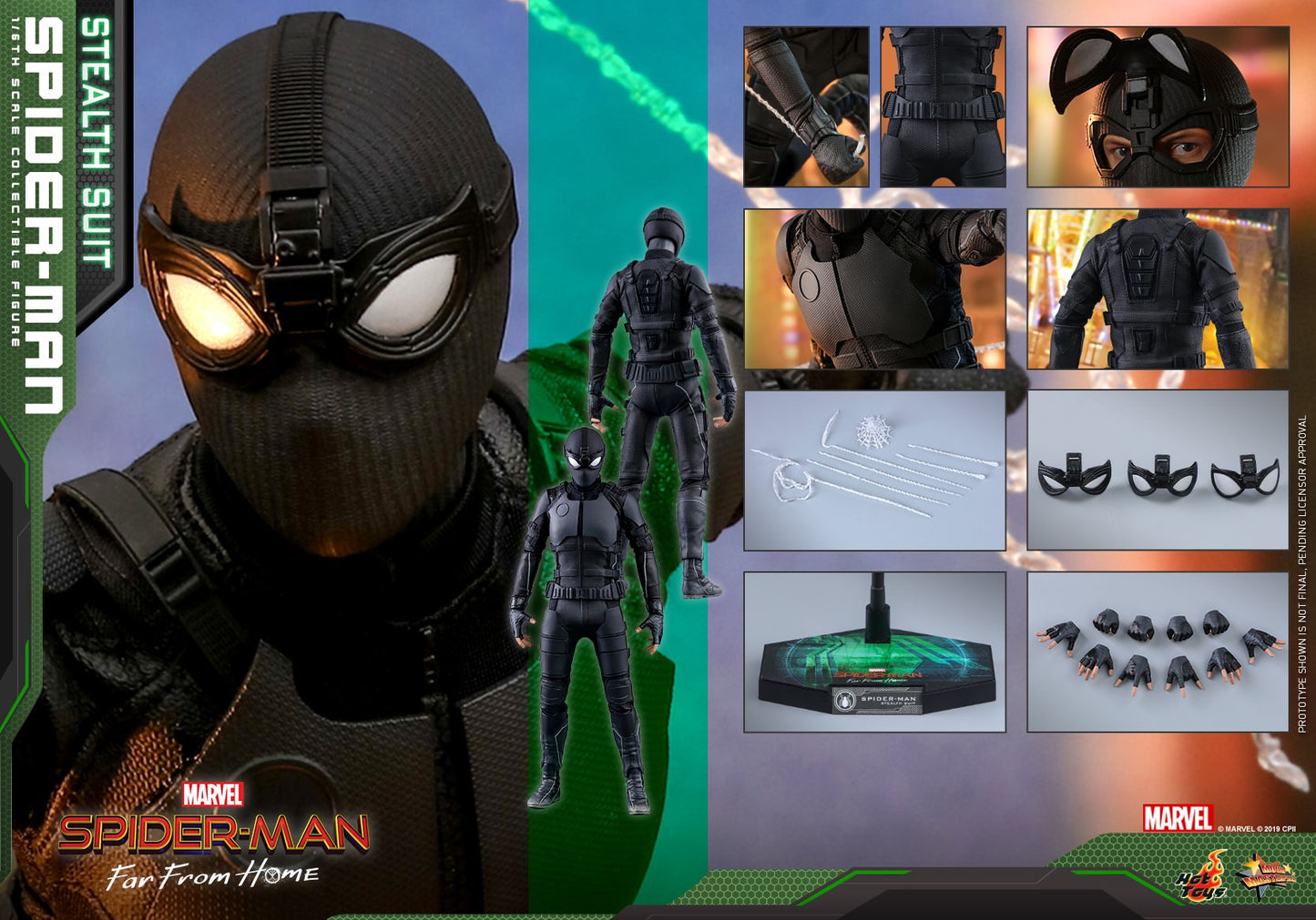 Hot Toys Spider-Man: Far From Home - Spider-Man (Stealth Suit) (Regular Version) MMS540