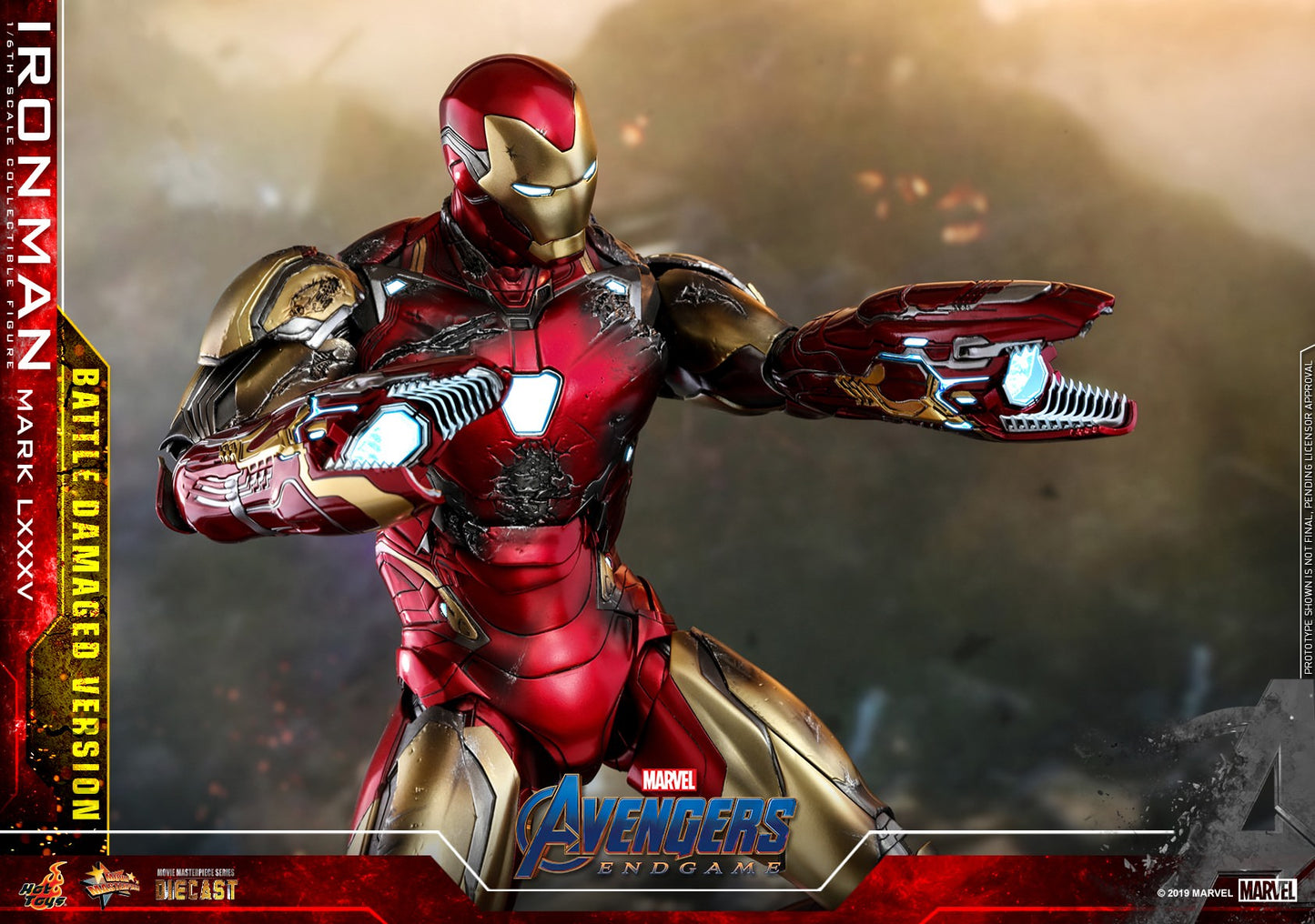 Hot Toys Avengers: Endgame. Iron Man Mark LXXXV (Battle Damaged Version) (Regular Edition) MMS543D33