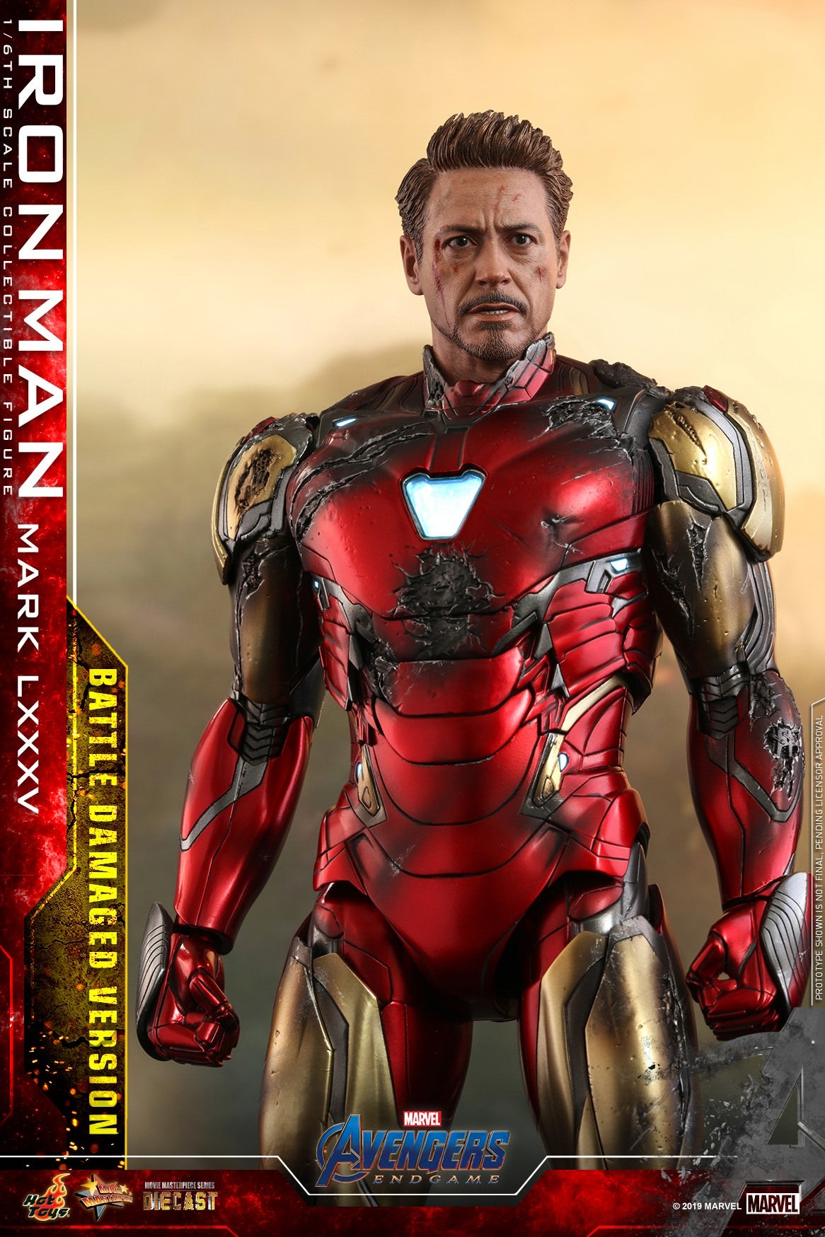 Hot Toys Avengers: Endgame. Iron Man Mark LXXXV (Battle Damaged Version) (Regular Edition) MMS543D33