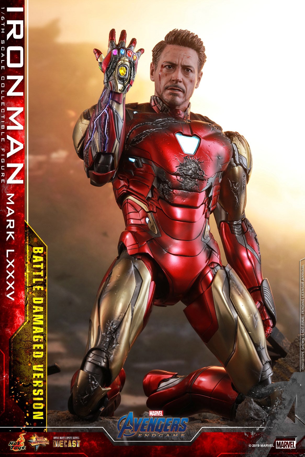 Hot Toys Avengers: Endgame. Iron Man Mark LXXXV (Battle Damaged Version) (Regular Edition) MMS543D33