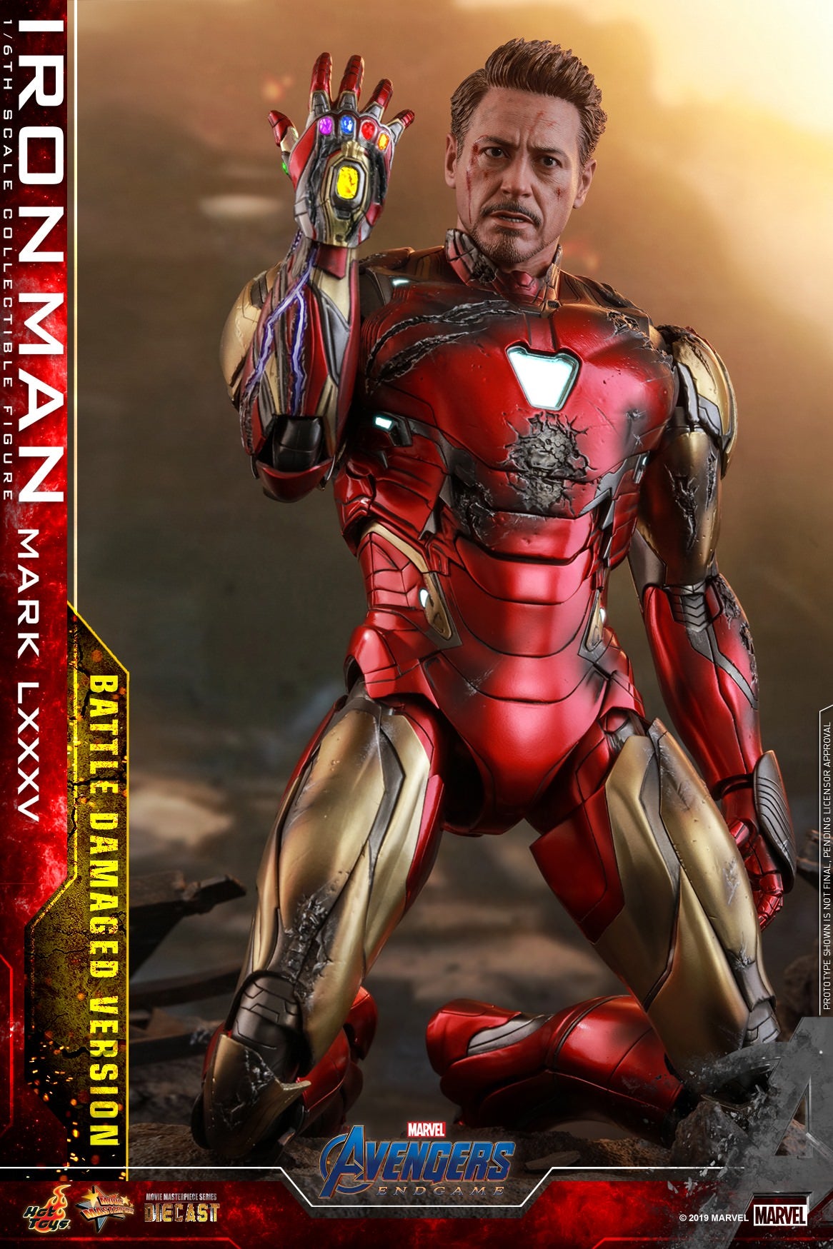 Hot Toys Avengers: Endgame. Iron Man Mark LXXXV (Battle Damaged Version) (Regular Edition) MMS543D33