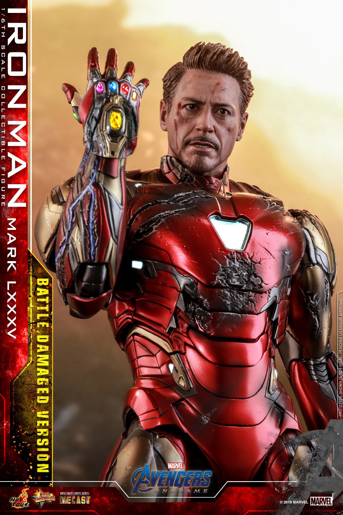 Hot Toys Avengers: Endgame. Iron Man Mark LXXXV (Battle Damaged Version) (Regular Edition) MMS543D33