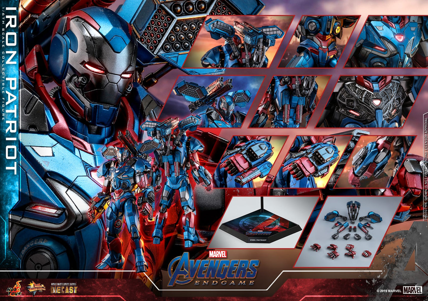 Hot Toys Avengers: Endgame - Iron Patriot MMS547D34