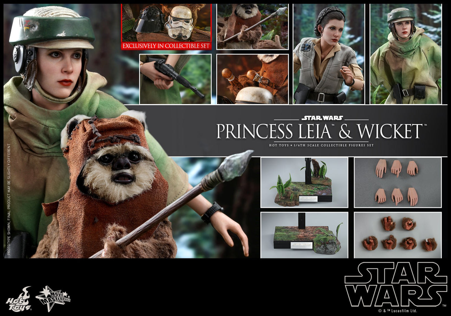 Hot Toys Star Wars: Return of the Jedi -- Princess Leia and Wicket MMS551