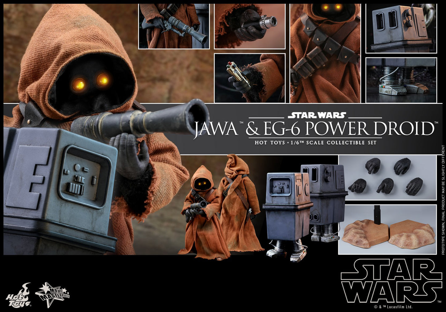 Hot Toys Star Wars: Episode IV A New Hope -- Jawa &amp; EG-6 Power Droid MMS554