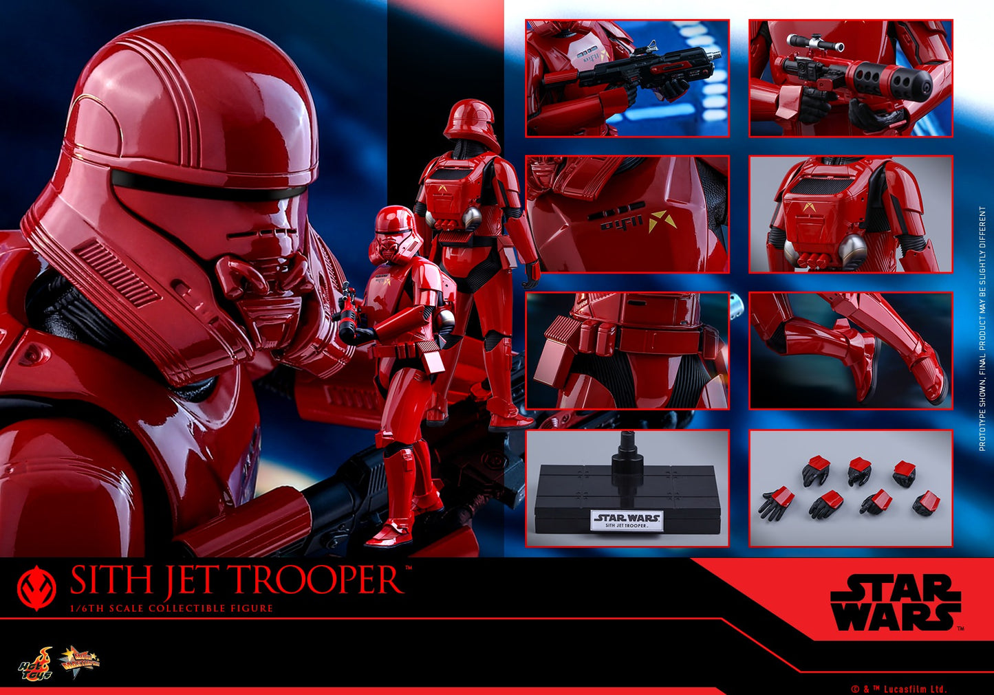 Hot Toys Star Wars: The Rise of Skywalker - Sith Jet Trooper MMS562