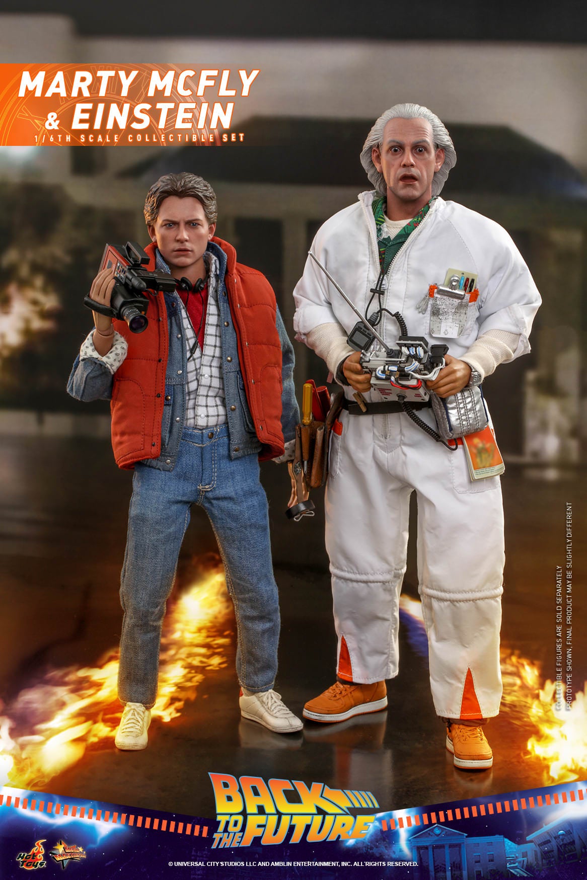 Hot Toys Back to the Future - 1:6th Scale Marty McFly And Einstein Collectible Set MMS573