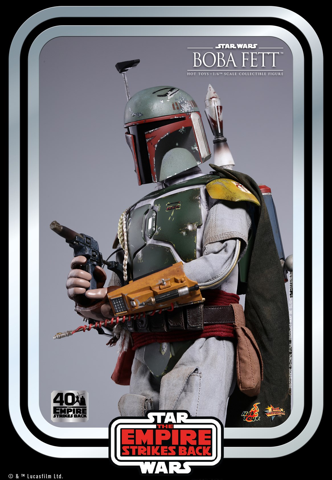 Hot Toys Star Wars: The Empire Strikes Back™ - Boba Fett™ Collectible Figure (Star Wars: The Empire Strikes Back 40th Anniversary Collection) MMS574