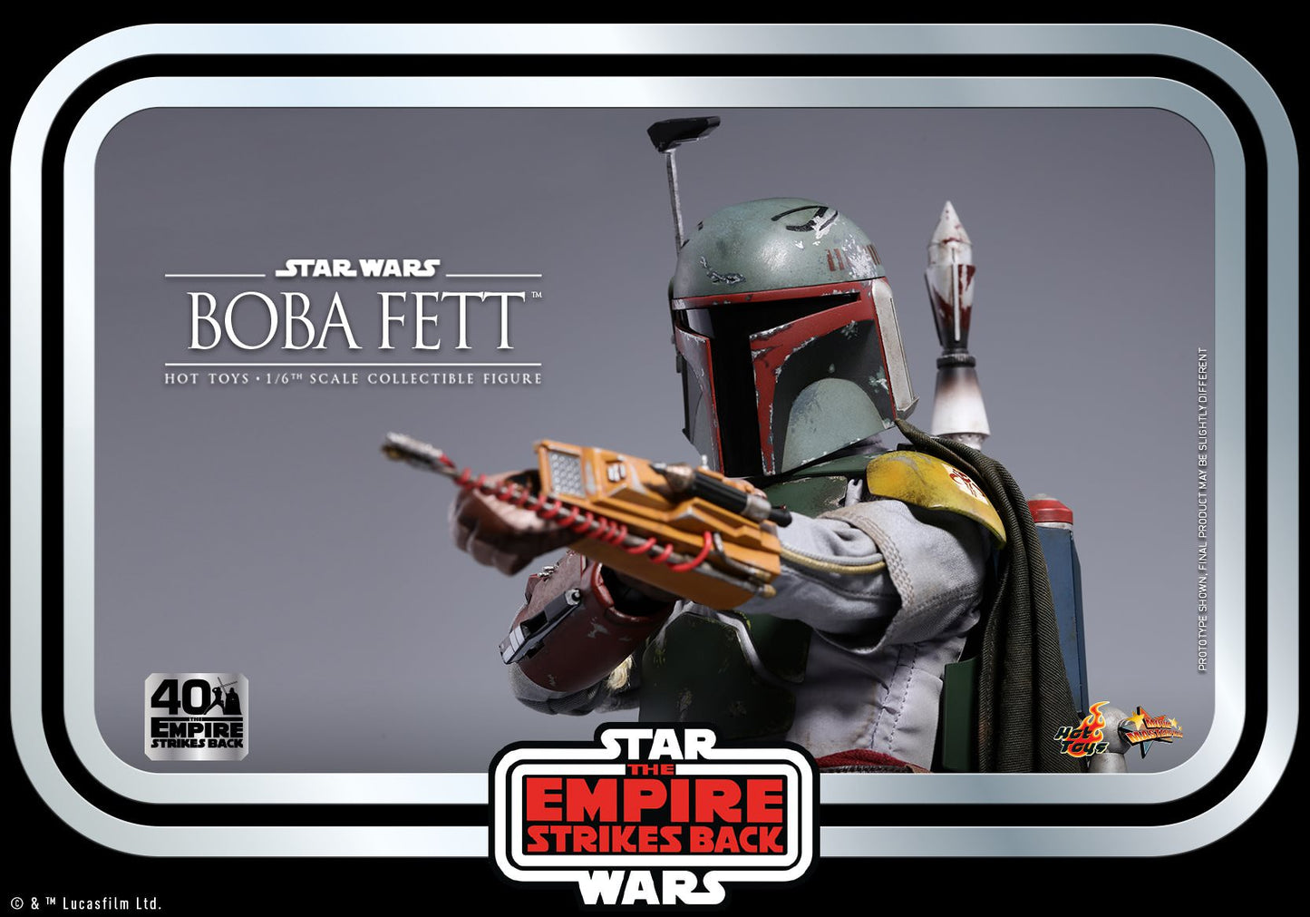 Hot Toys Star Wars: The Empire Strikes Back™ - Boba Fett™ Collectible Figure (Star Wars: The Empire Strikes Back 40th Anniversary Collection) MMS574