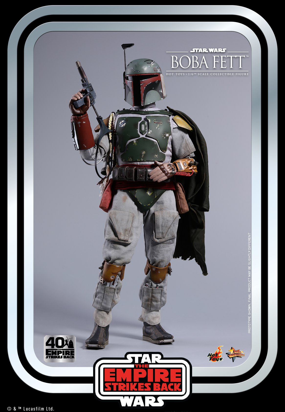 Hot Toys Star Wars: The Empire Strikes Back™ - Boba Fett™ Collectible Figure (Star Wars: The Empire Strikes Back 40th Anniversary Collection) MMS574