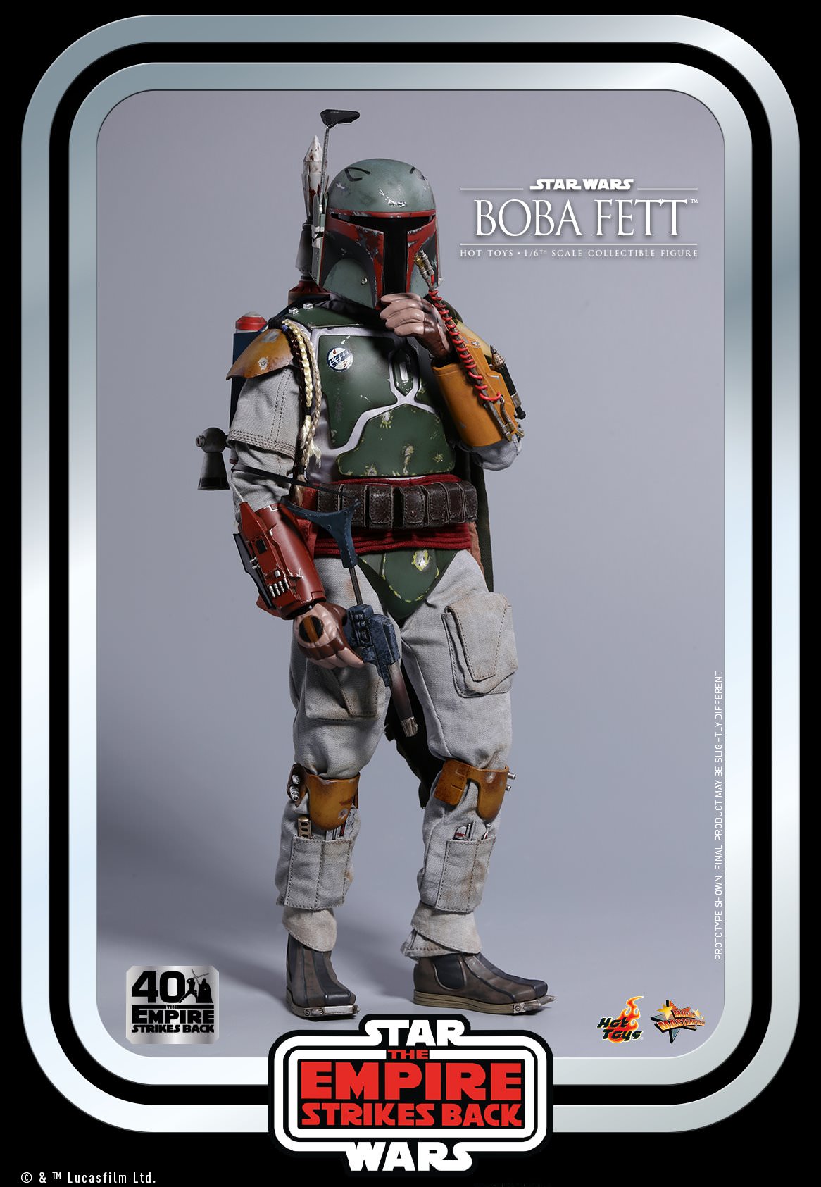 Hot Toys Star Wars: The Empire Strikes Back™ - Boba Fett™ Collectible Figure (Star Wars: The Empire Strikes Back 40th Anniversary Collection) MMS574