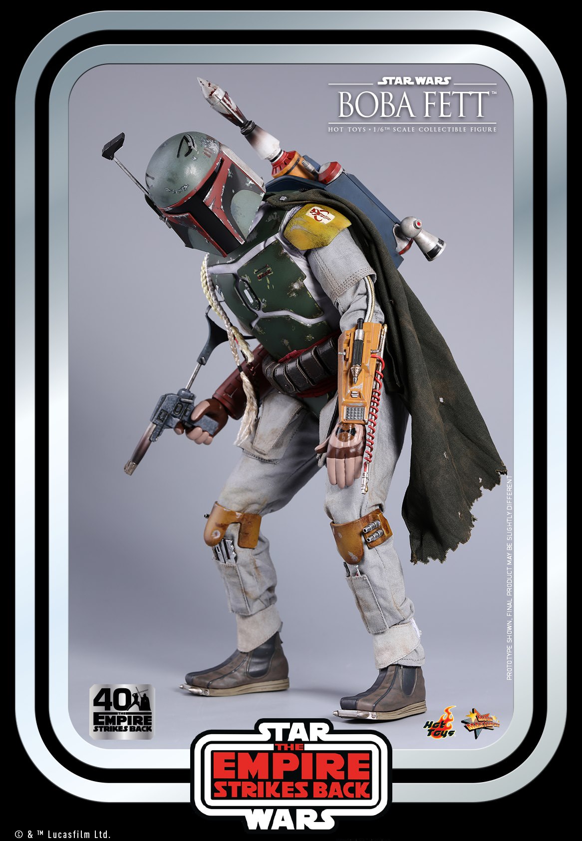 Hot Toys Star Wars: The Empire Strikes Back™ - Boba Fett™ Collectible Figure (Star Wars: The Empire Strikes Back 40th Anniversary Collection) MMS574