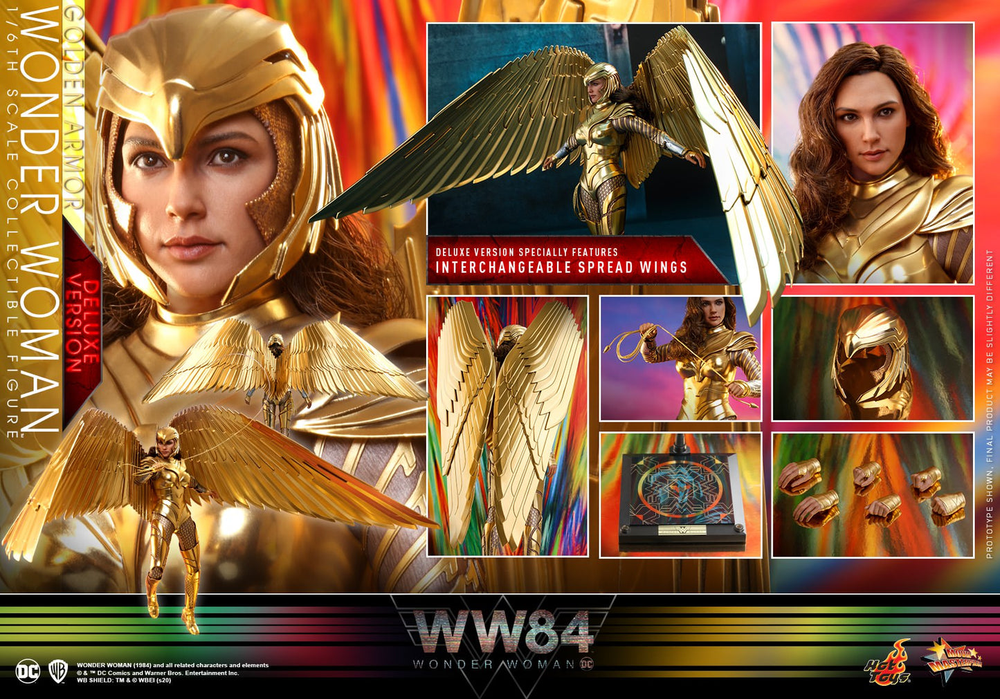 Hot Toys Wonder Woman 1984 Golden Armor Wonder Woman (Deluxe Version) MMS578