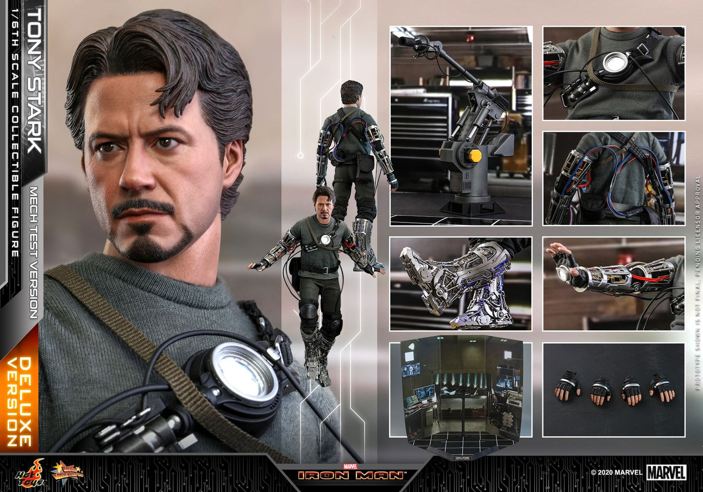 Hot Toys Iron Man - Tony Stark (Mech Test Version) (Deluxe Version)(Regular Edition) MMS582