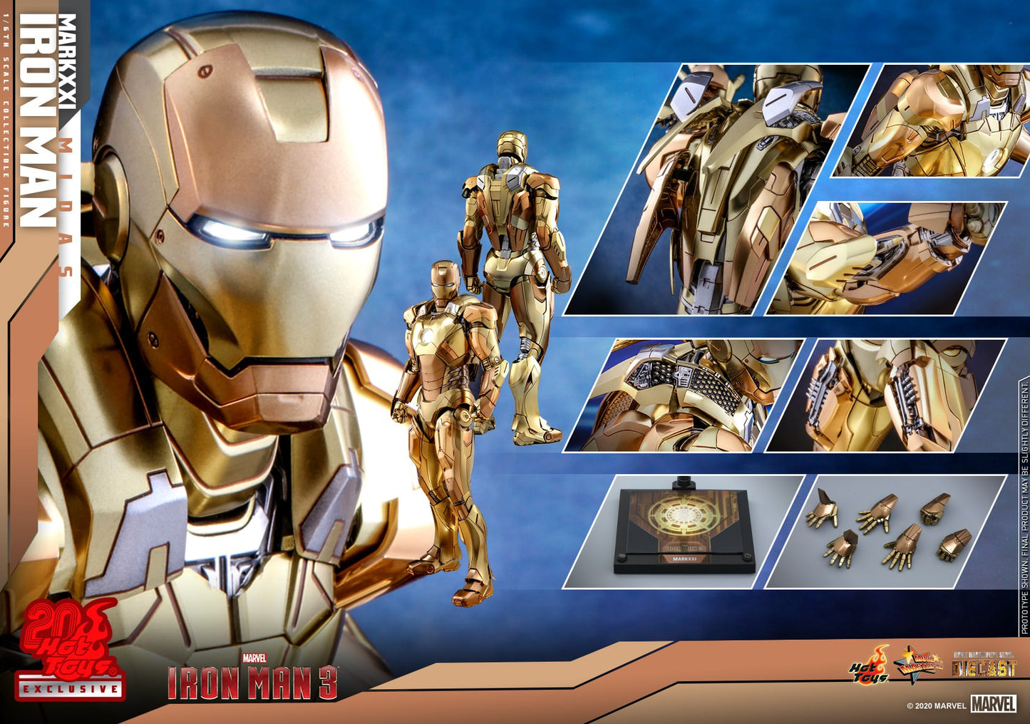 Hot Toys Iron Man Mark XXI (Midas) 1/6th scale Collectible Figure MMS586D36