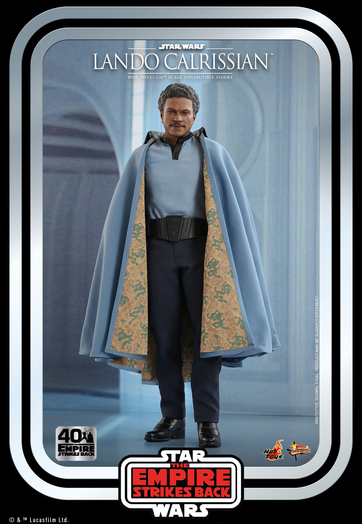 Hot Toys Star Wars: The Empire Strikes Back- Lando Calrissian Collectible Figure (Star Wars: The Empire Strikes Back 40th Anniversary Collection) MMS588