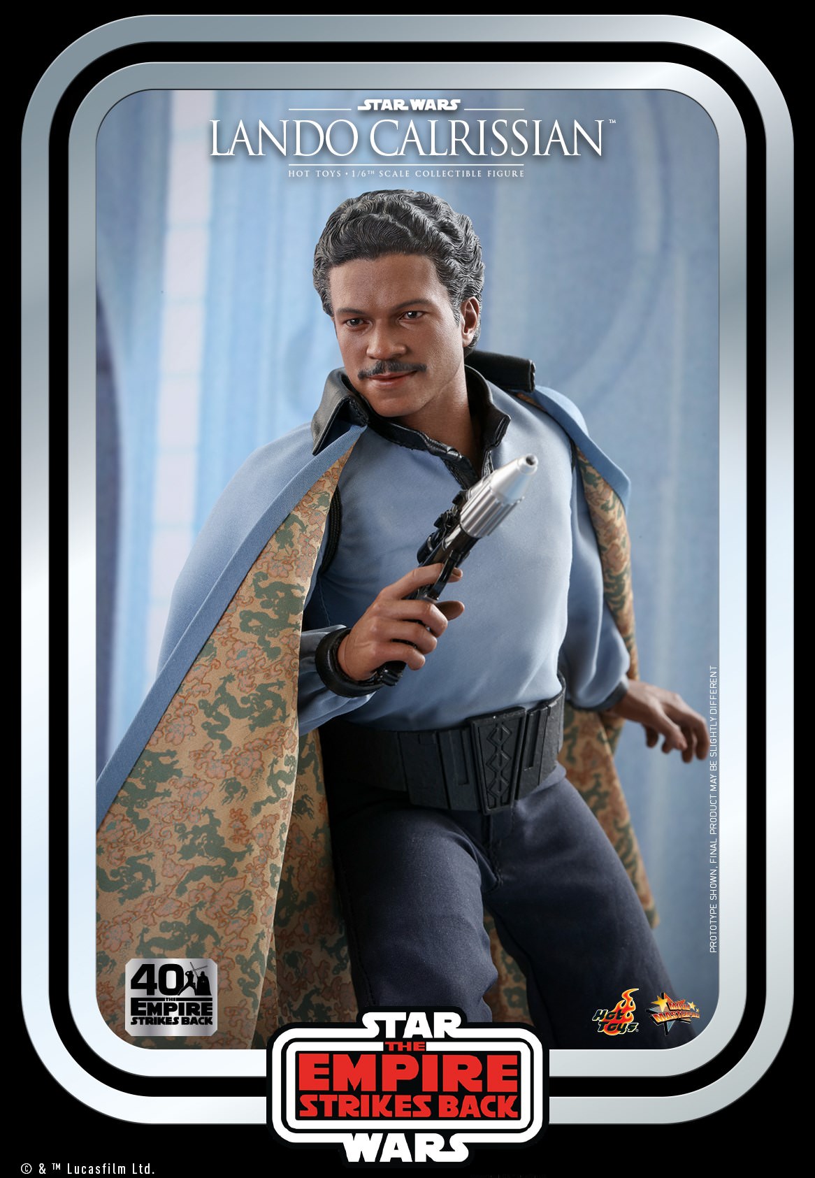 Hot Toys Star Wars: The Empire Strikes Back- Lando Calrissian Collectible Figure (Star Wars: The Empire Strikes Back 40th Anniversary Collection) MMS588