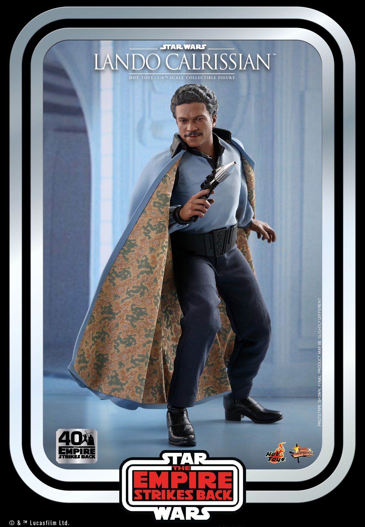 Hot Toys Star Wars: The Empire Strikes Back- Lando Calrissian Collectible Figure (Star Wars: The Empire Strikes Back 40th Anniversary Collection) MMS588