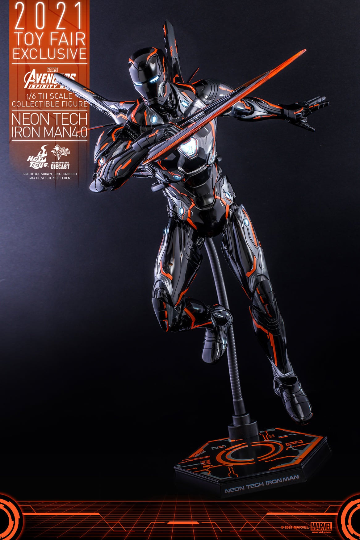 Hot Toys Avengers: Infinity War - 1/6th scale Neon Tech Iron Man 4.0 Collectible Figure (Speicial Edition) MMS597D39