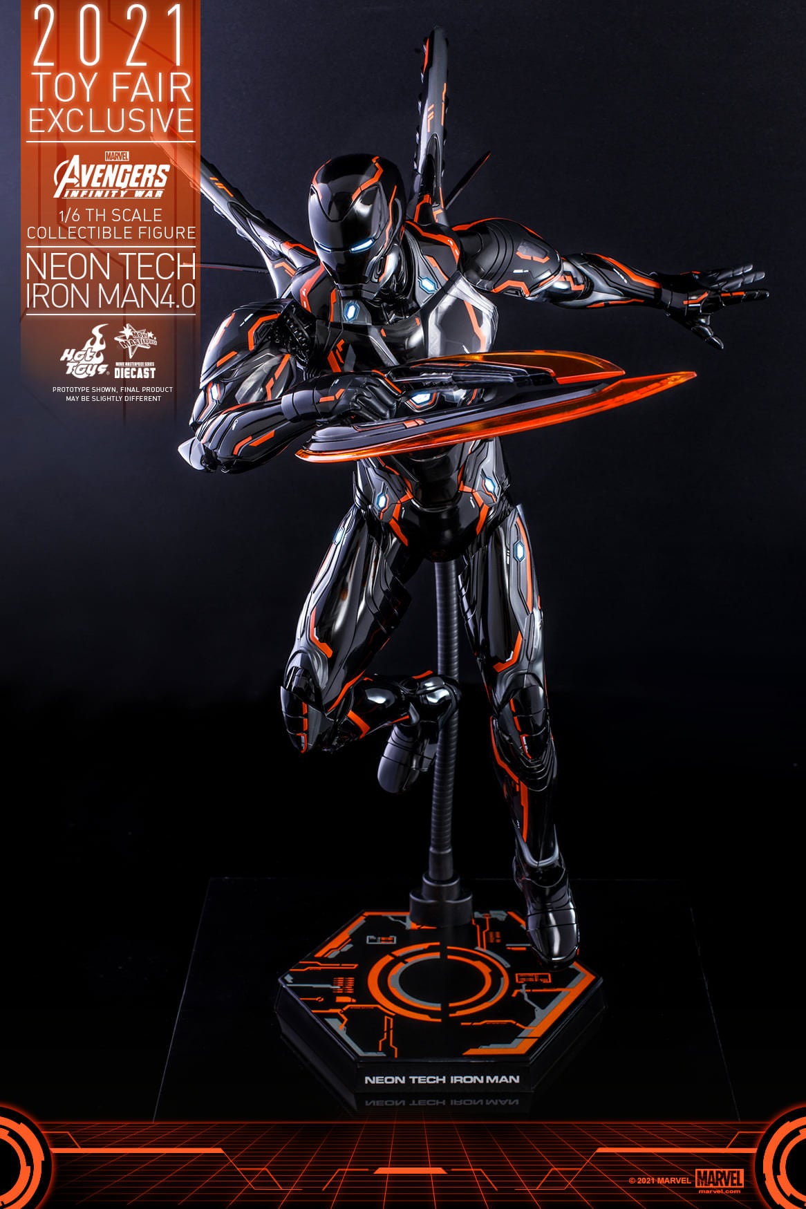 Hot Toys Avengers: Infinity War - 1/6th scale Neon Tech Iron Man 4.0 Collectible Figure (Speicial Edition) MMS597D39