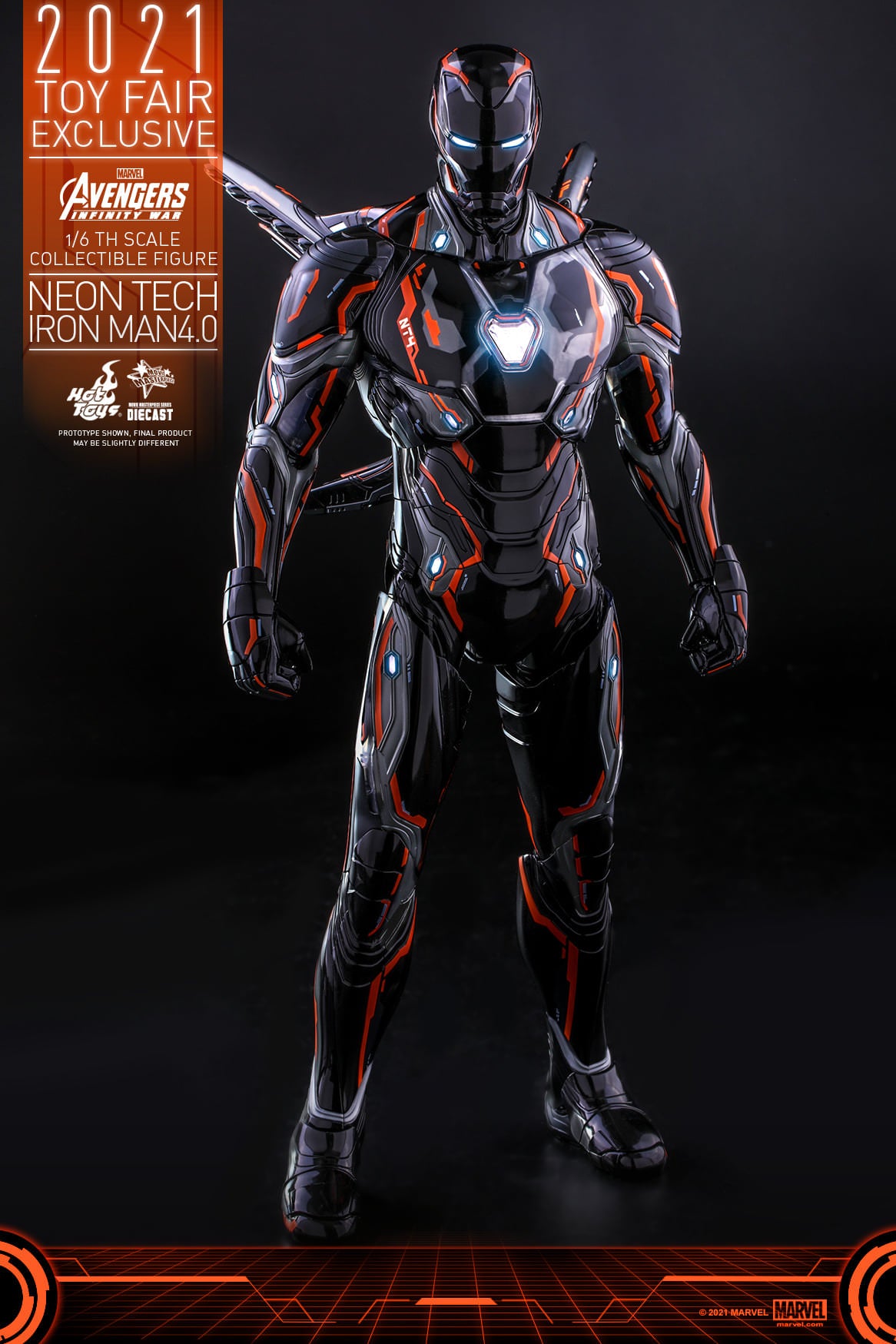 Hot Toys Avengers: Infinity War - 1/6th scale Neon Tech Iron Man 4.0 Collectible Figure (Speicial Edition) MMS597D39