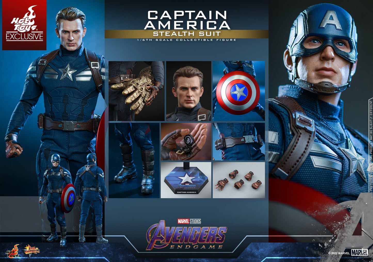 Hot Toys Avengers: Endgame Captain America (Stealth Suit) 1:6 Scale Collectible Figure MMS607