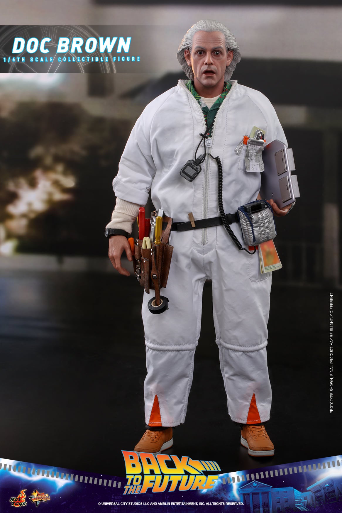 Hot Toys Back To The Future - 1:6 Scale Doc Brown Collectible Figure ( Deluxe Version ) MMS610