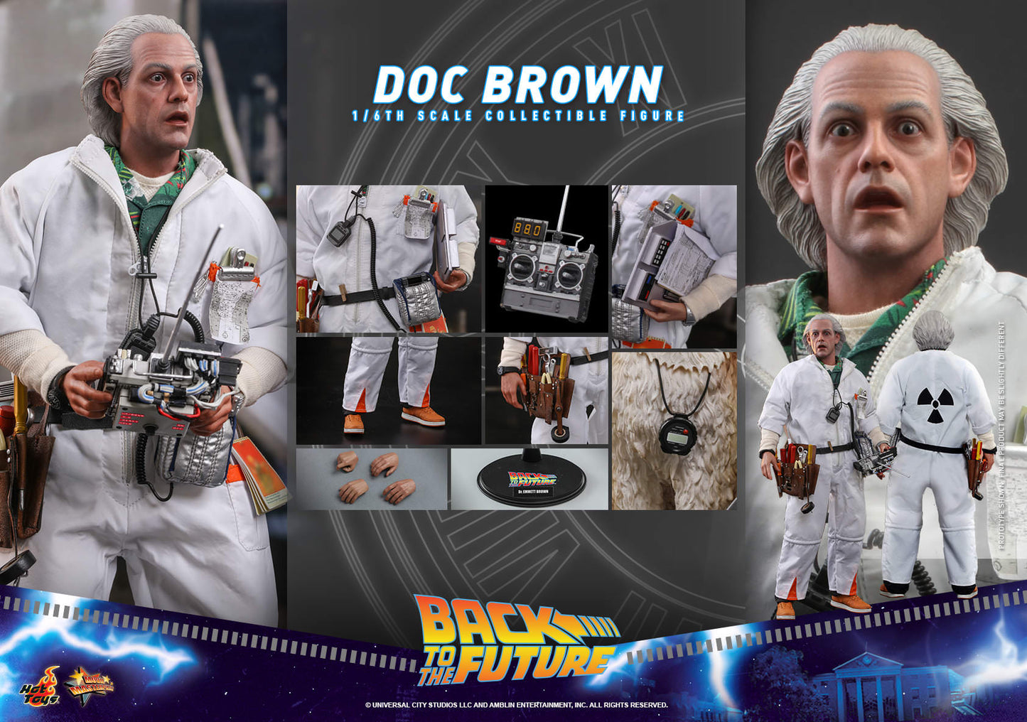 Hot Toys Back To The Future: Doc Brown 1:6 Scale Collectible Figure MMS609