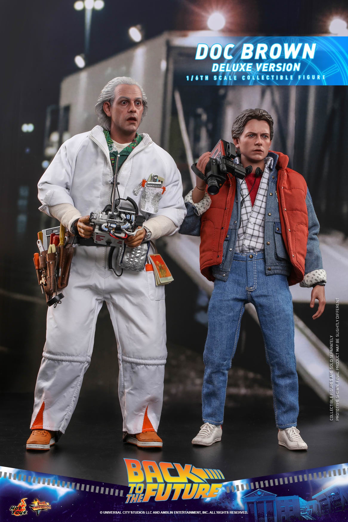 Hot Toys Back To The Future - 1:6 Scale Doc Brown Collectible Figure ( Deluxe Version ) MMS610