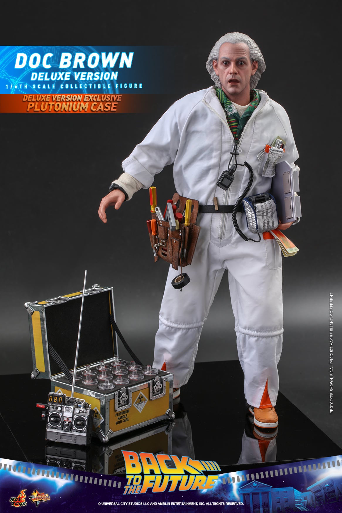 Hot Toys Back To The Future - 1:6 Scale Doc Brown Collectible Figure ( Deluxe Version ) MMS610