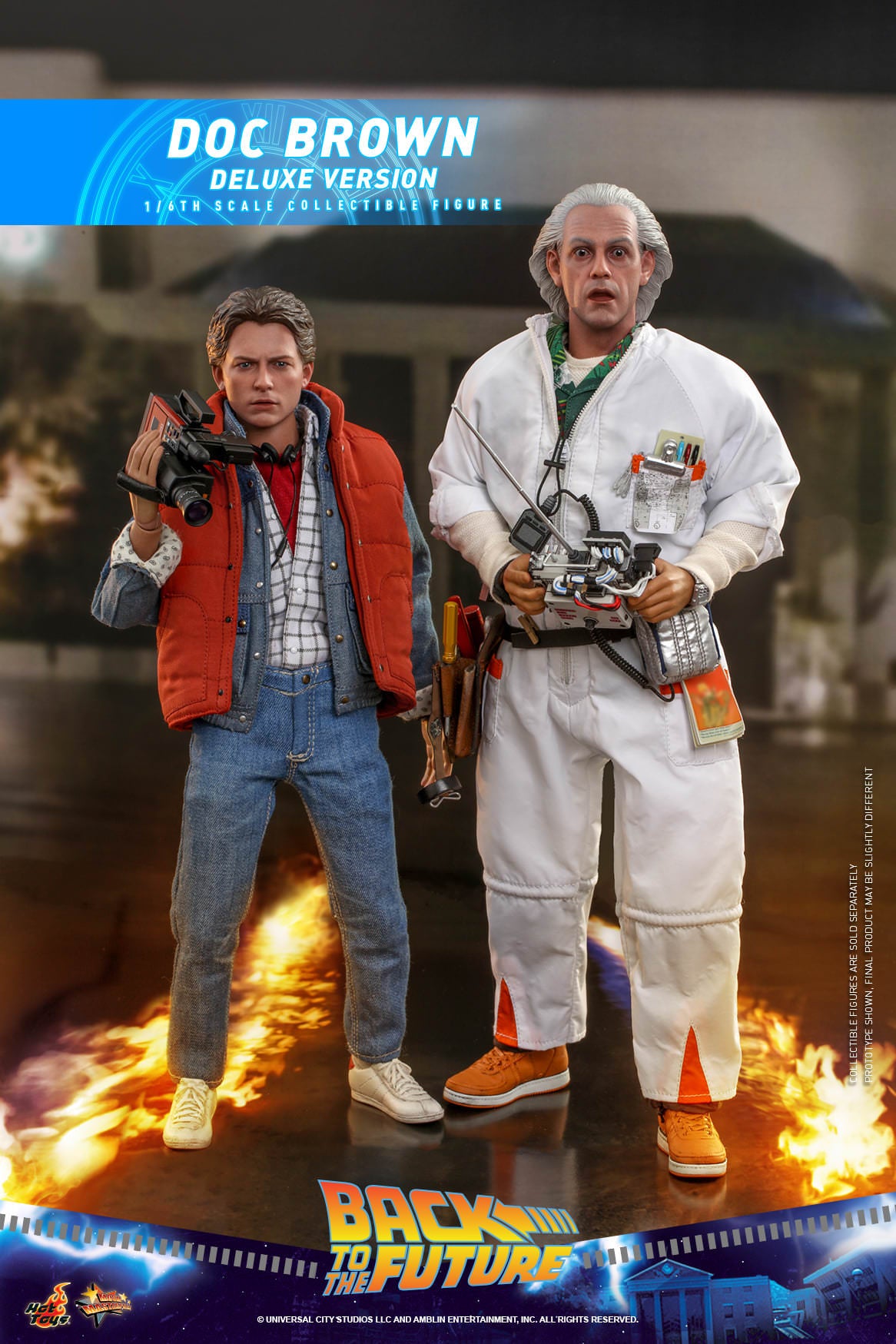 Hot Toys Back To The Future - 1:6 Scale Doc Brown Collectible Figure ( Deluxe Version ) MMS610