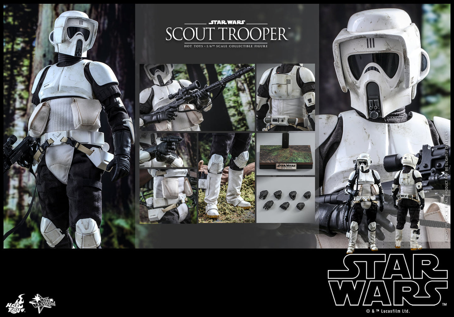 Hot Toys Star Wars : Return of the Jedi™ - 1:6 Scale Scout Trooper™ Collectible Figure MMS611