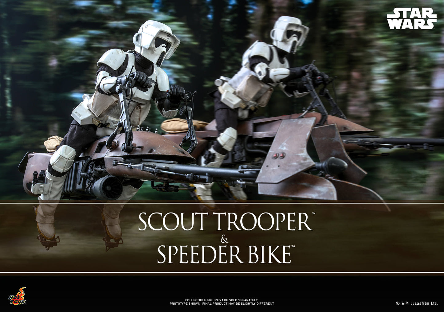 Hot Toys Star Wars : Return of the Jedi™ – 1:6 Scale Scout Trooper™ and Speeder Bike™ Collectible Set MMS612