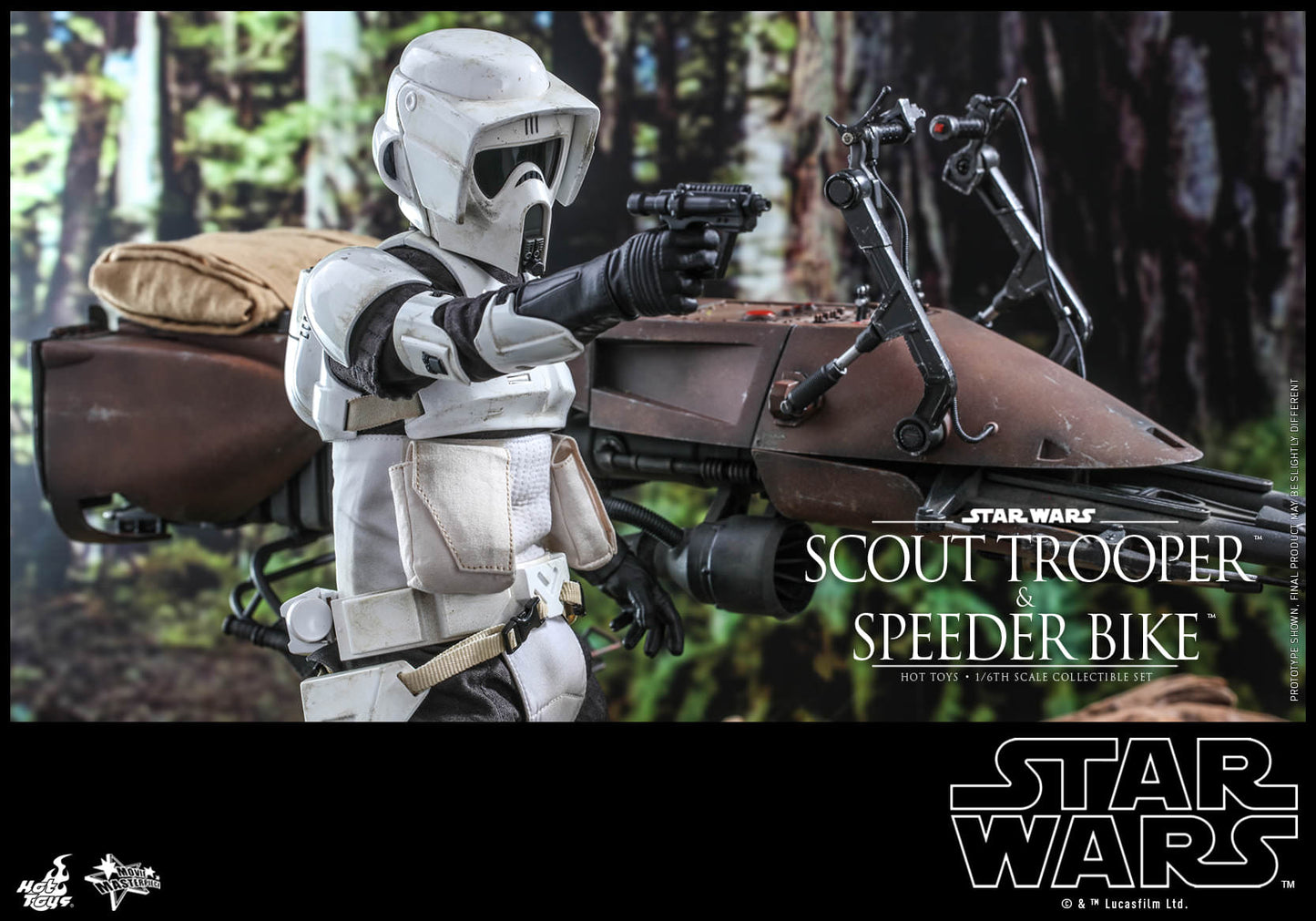 Hot Toys Star Wars : Return of the Jedi™ – 1:6 Scale Scout Trooper™ and Speeder Bike™ Collectible Set MMS612