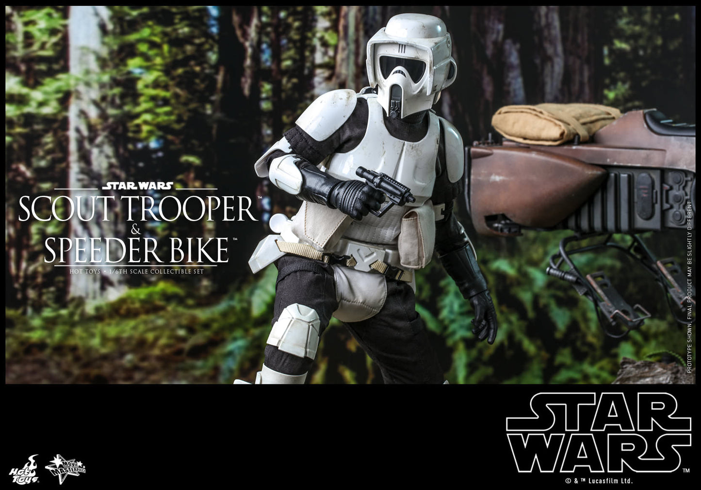 Hot Toys Star Wars : Return of the Jedi™ – 1:6 Scale Scout Trooper™ and Speeder Bike™ Collectible Set MMS612