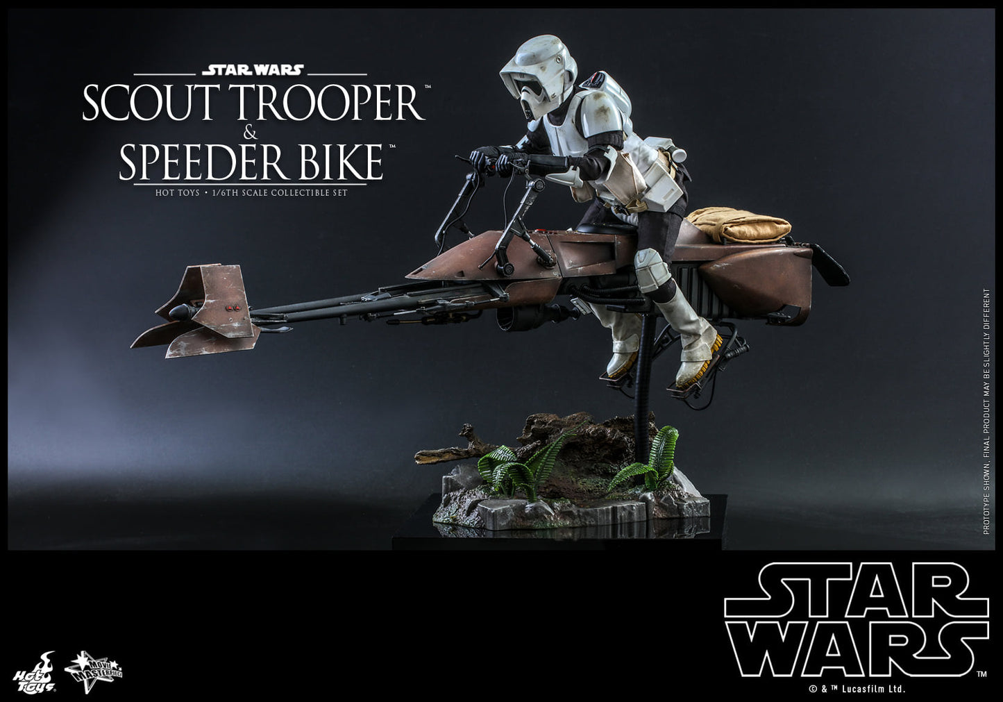 Hot Toys Star Wars : Return of the Jedi™ – 1:6 Scale Scout Trooper™ and Speeder Bike™ Collectible Set MMS612