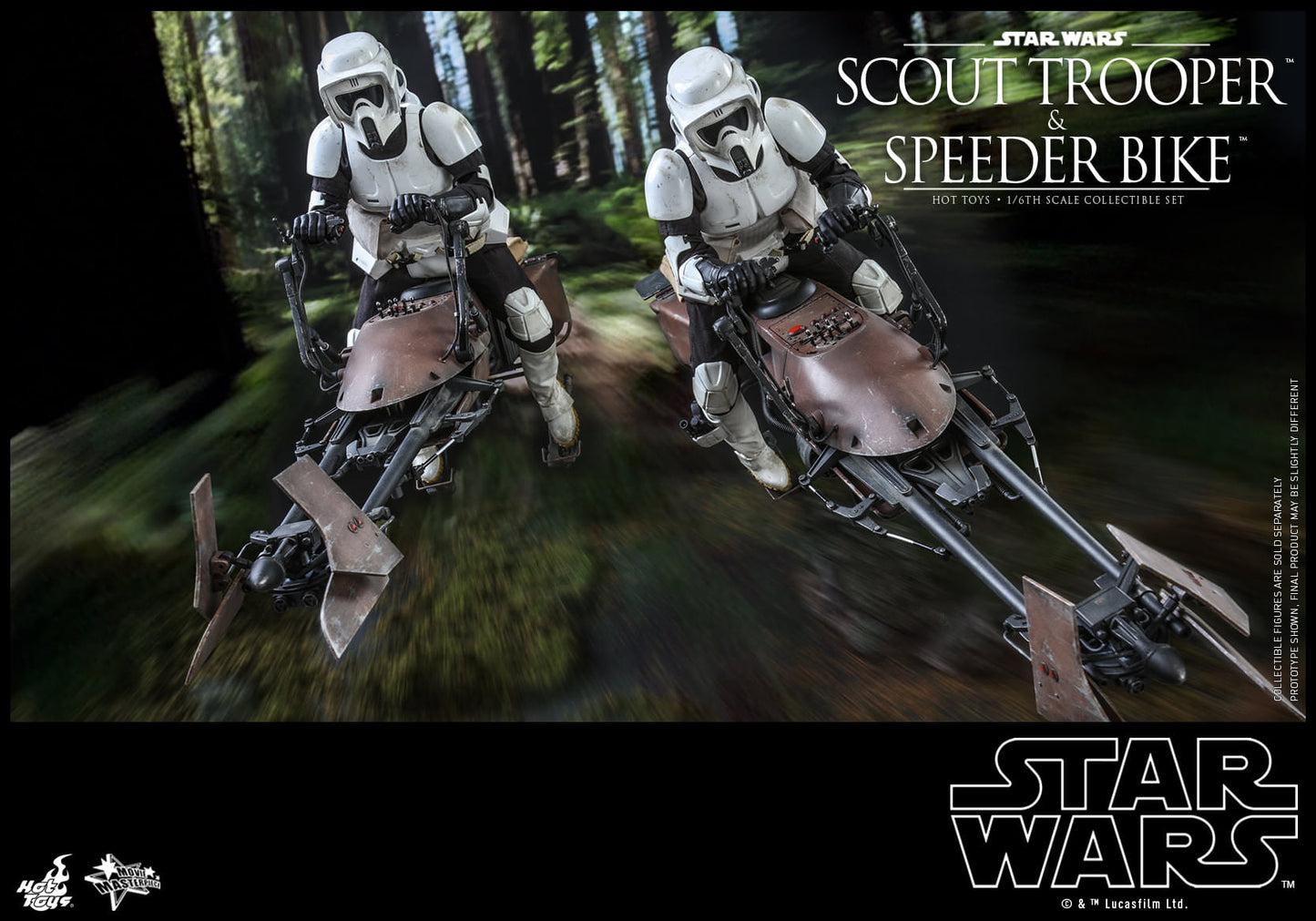 Hot Toys Star Wars : Return of the Jedi™ – 1:6 Scale Scout Trooper™ and Speeder Bike™ Collectible Set MMS612