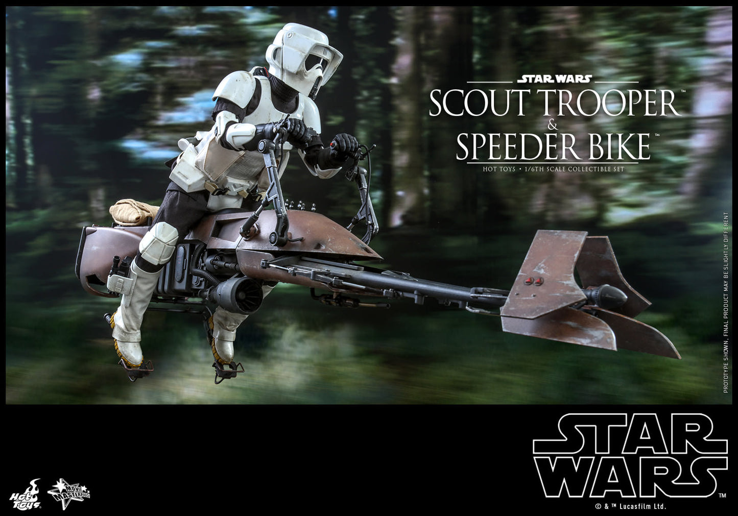 Hot Toys Star Wars : Return of the Jedi™ – 1:6 Scale Scout Trooper™ and Speeder Bike™ Collectible Set MMS612