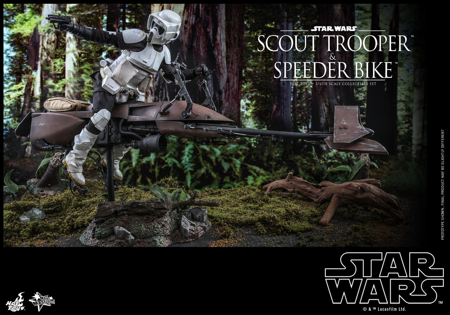 Hot Toys Star Wars : Return of the Jedi™ – 1:6 Scale Scout Trooper™ and Speeder Bike™ Collectible Set MMS612