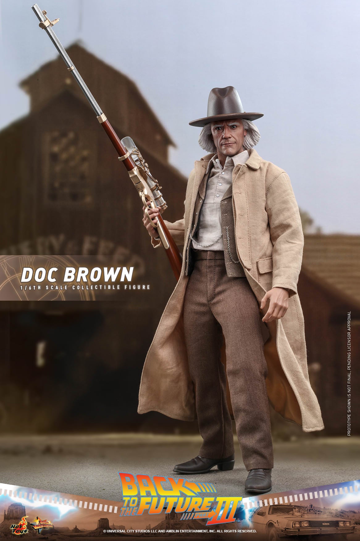 Hot Toys Back to the Future Part III - Doc Brown 1:6 Scale Collectible Figure MMS617