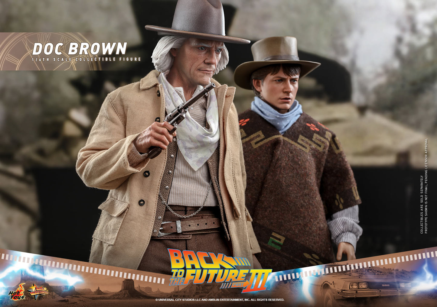 Hot Toys Back to the Future Part III - Doc Brown 1:6 Scale Collectible Figure MMS617