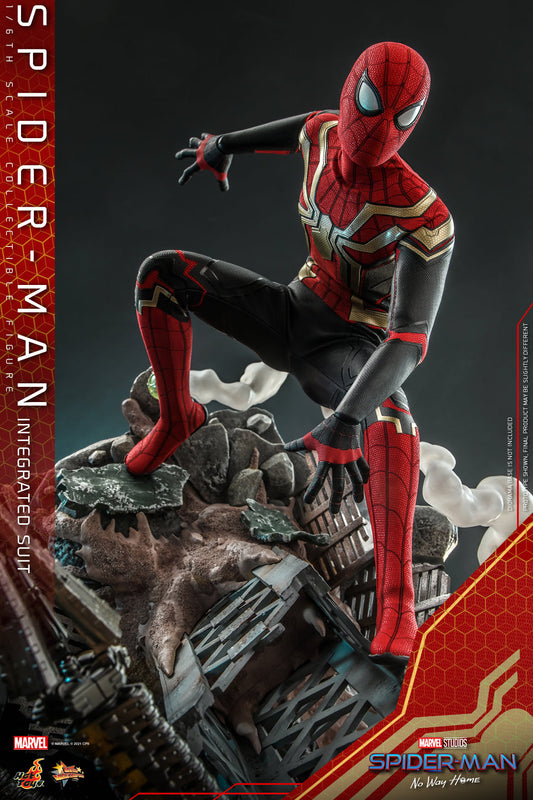 Hot Toys Spider-Man : No Way Home - 1:6 Scale Spider-Man ( Integrated Suit ) Collectible Figure MMS623