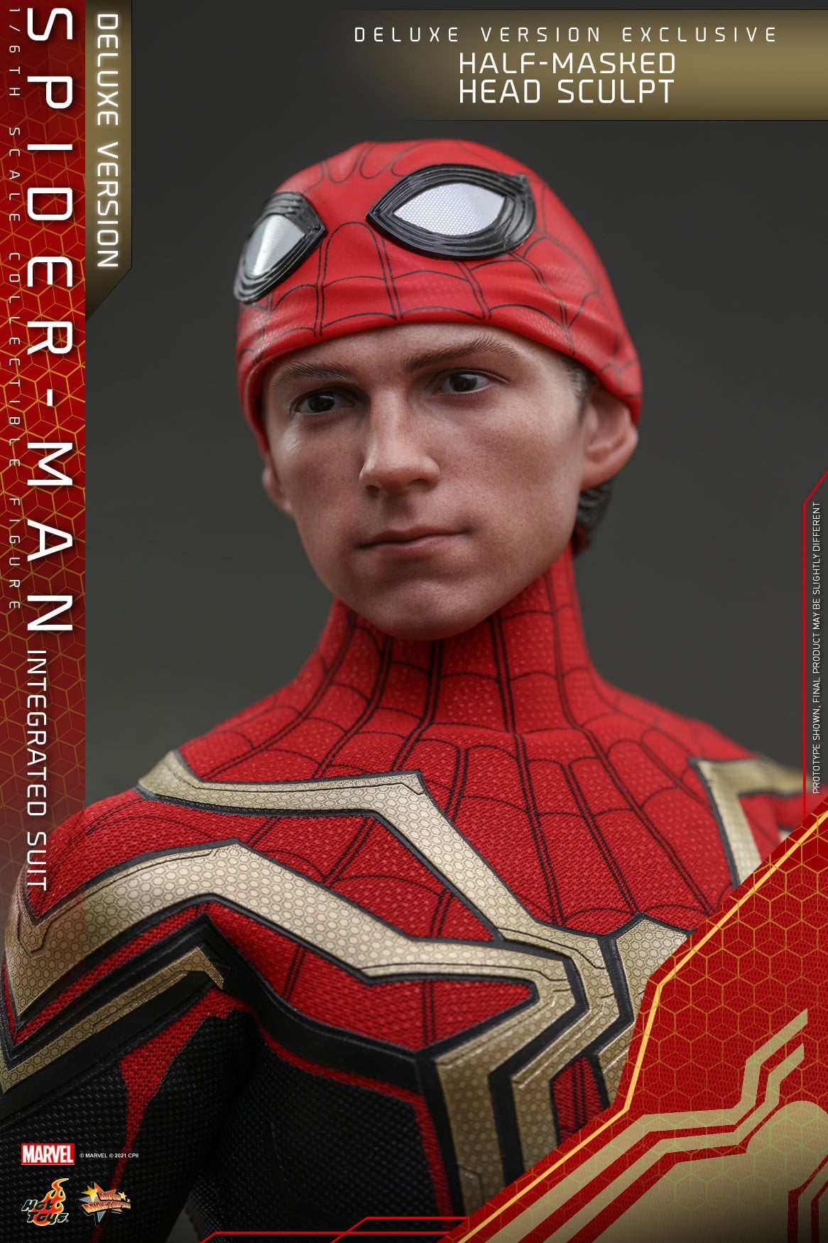 Hot Toys Spider-Man : No Way Home - 1:6 Scale Spider-Man ( Integrated Suit ) Collectible Figure ( Deluxe Version ) MMS624