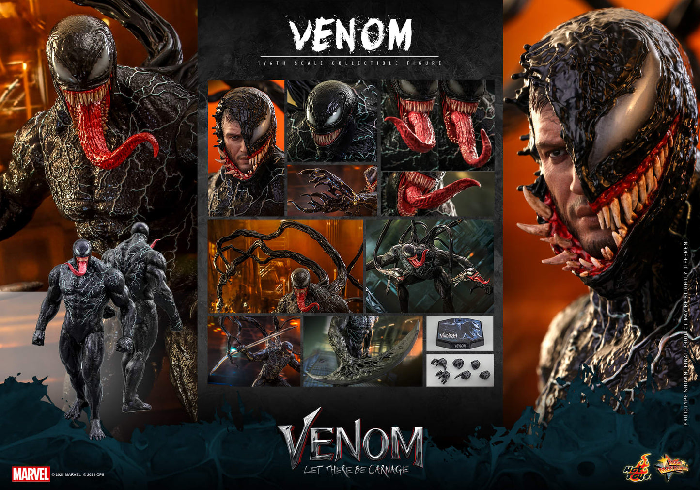 Hot Toys Venom: Let There Be Carnage Venom 1:6 Scale Collectible Figure MMS626