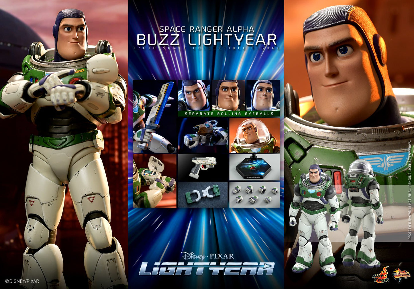 Hot Toys "Lightyear" 1/6th scale Space Ranger Alpha Buzz Lightyear Collectible Figure MMS634