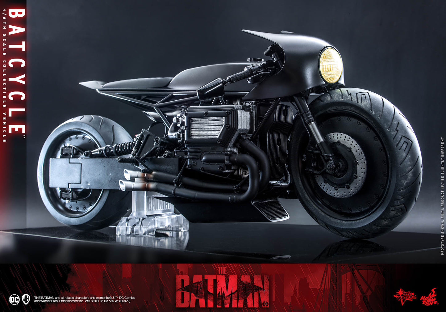 Hot Toys 1:6 Scale The Batman Batcycle Collectible Vehicle MMS642