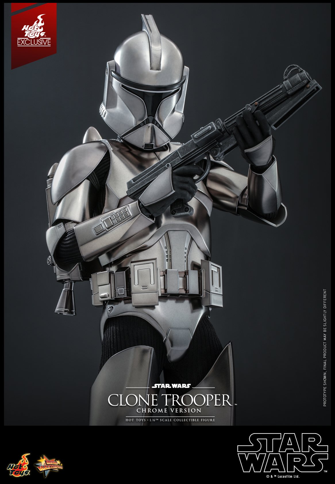 Hot Toys Star Wars™ -  1/6th scale Clone Trooper™ (Chrome Version) Collectible Figure MMS643