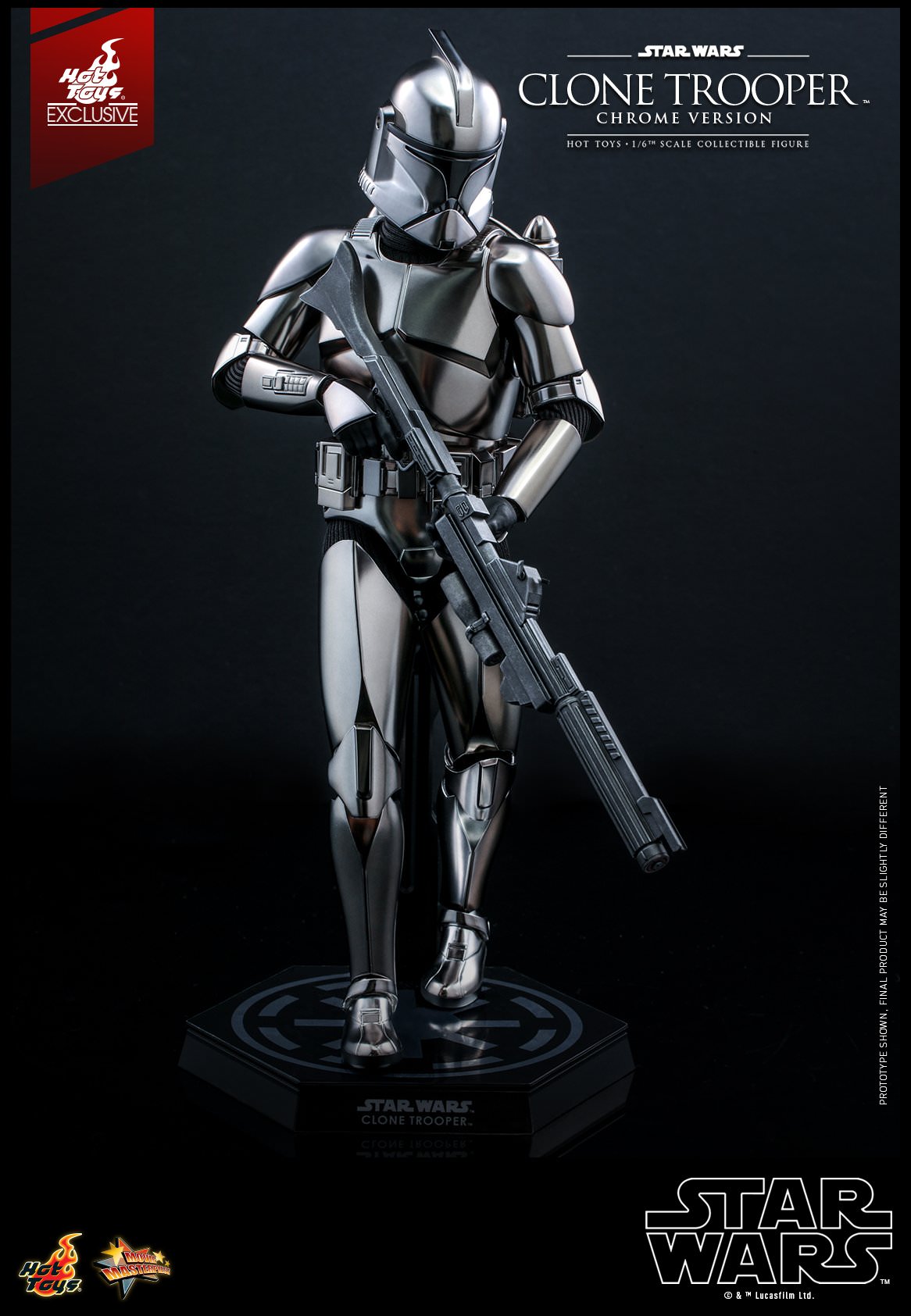 Hot Toys Star Wars™ -  1/6th scale Clone Trooper™ (Chrome Version) Collectible Figure MMS643