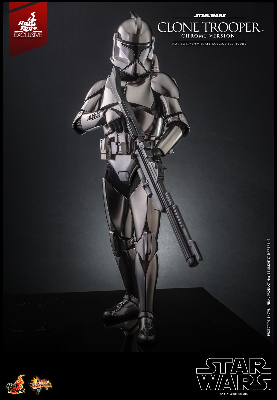 Hot Toys Star Wars™ -  1/6th scale Clone Trooper™ (Chrome Version) Collectible Figure MMS643