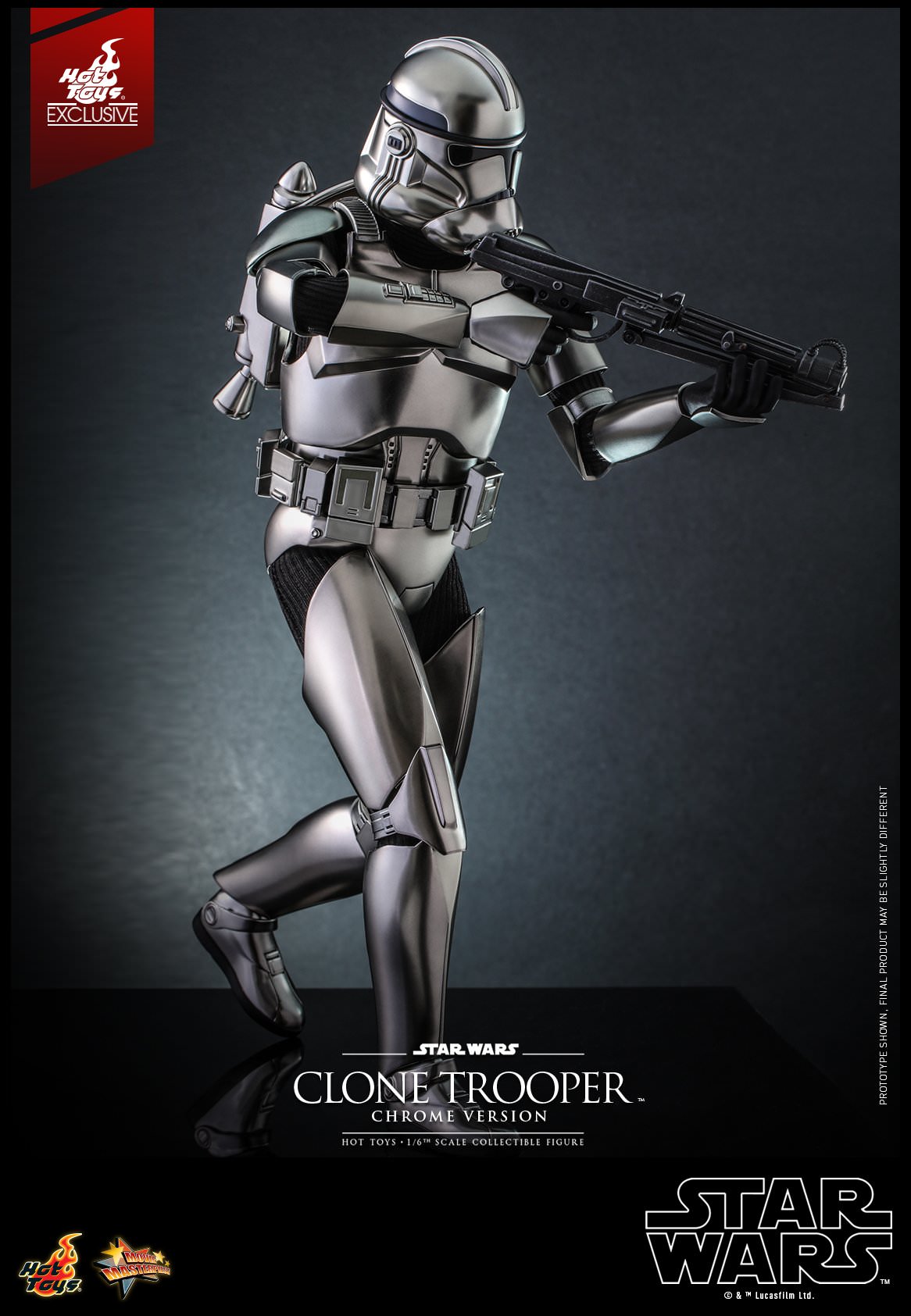 Hot Toys Star Wars™ -  1/6th scale Clone Trooper™ (Chrome Version) Collectible Figure MMS643